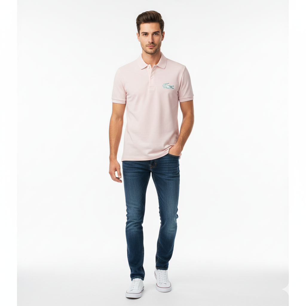Lacoste Men's Pink Polo-shirts