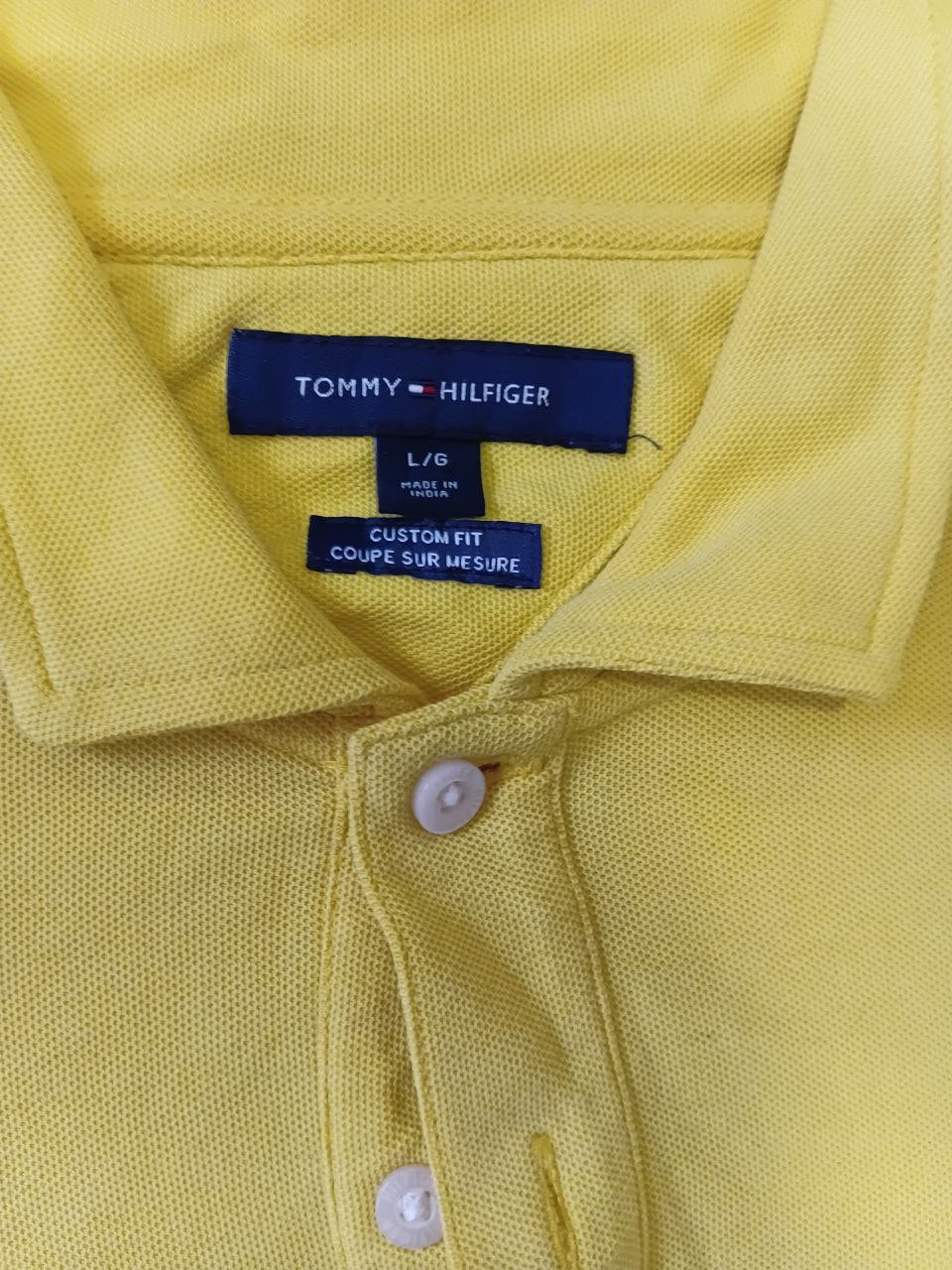 Vintage Tommy Hilfiger Yellow Polo Shirt – Men’s Custom Fit