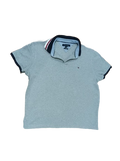 Tommy Hilfiger Grey Custom Fit Polo Shirt – Men’s Short Sleeve Cotton Polo