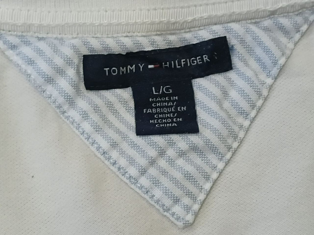 Tommy Hilfiger White Polo Shirt Men’s Classic Short Sleeve Cotton Polo